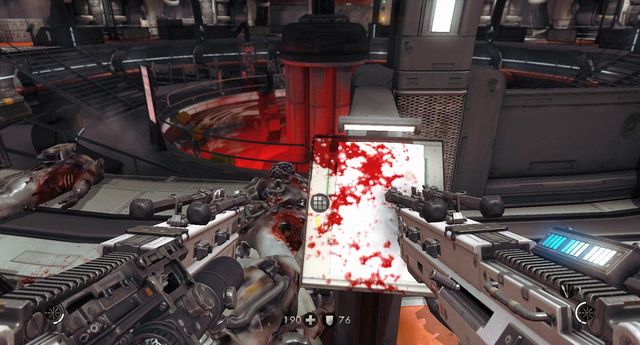 On a stand in the round hall - Moon Base - Secrets - Wolfenstein: The New Order - Game Guide and Walkthrough