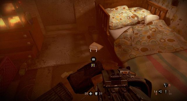 Next to the bed - Under Attack - Secrets - Wolfenstein: The New Order - Game Guide and Walkthrough