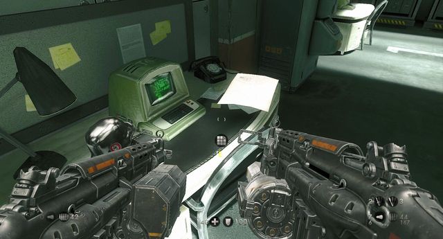 Map next to the computer - Return to Deathsheads Compound - Secrets - Wolfenstein: The New Order - Game Guide and Walkthrough