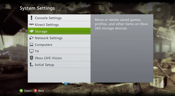 How to clear the system cache on Xbox 360