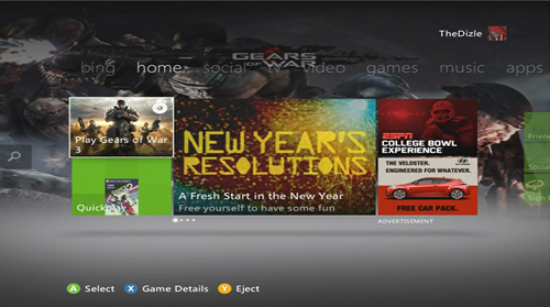 Install Games to the Xbox 360 Hard Drive - Xbox 360 Home Screen