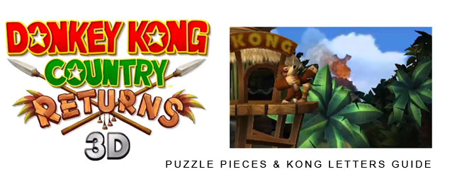 donkey kong country returns3d kong letters puzzle pieces