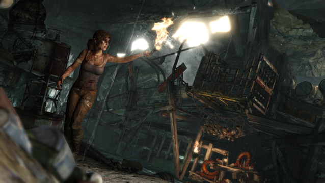 Lara Croft, exploring