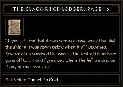 Black Rock Ledger Page