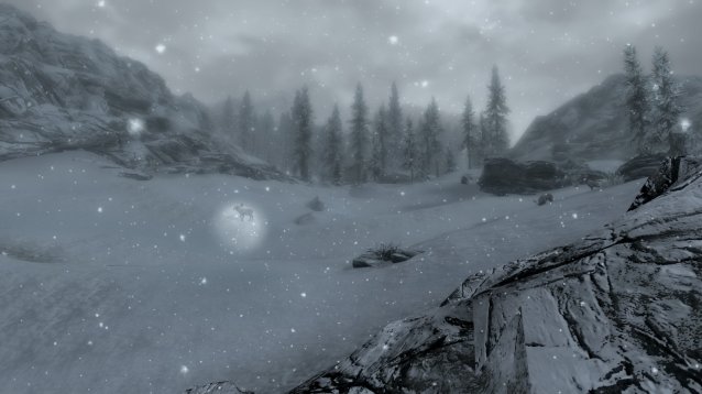 skyrim snowing