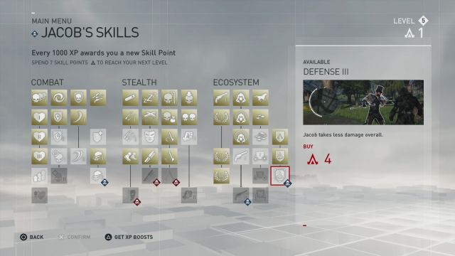 Assassin's Creed Syndicate Jacob's Skill Tree