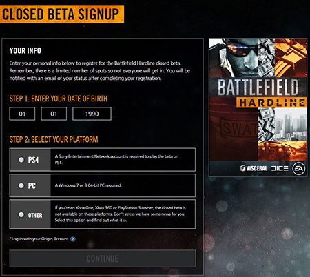 Battlefield Hardline Closed Beta