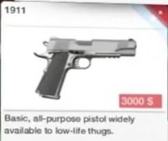 Watch Dogs weapon 1911