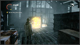 The wood on your left is painted, you can see it thanks to your flashlight - Walkthrough - Episode 1: Nightmare Part 2 - Walkthrough - Alan Wake - Game Guide and Walkthrough