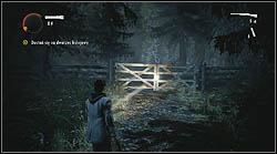Next page is attached to a gate, which can be found after leaving a place full of sheds and lamps - Manuscript - Episode 3: Ransom - Manuscript - Alan Wake - Game Guide and Walkthrough