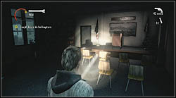 The next sheet is at the town hall, after killing a guy with a chainsaw - Manuscript - Episode 5: The Clicker - Manuscript - Alan Wake - Game Guide and Walkthrough