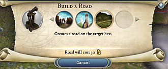 It is possible to create roads, thanks to the Builder option, and they become available after you have erected the Builder's Hall in the city, and recruited builders - Map Exploration - World Map - Age of Wonders III - Game Guide and Walkthrough