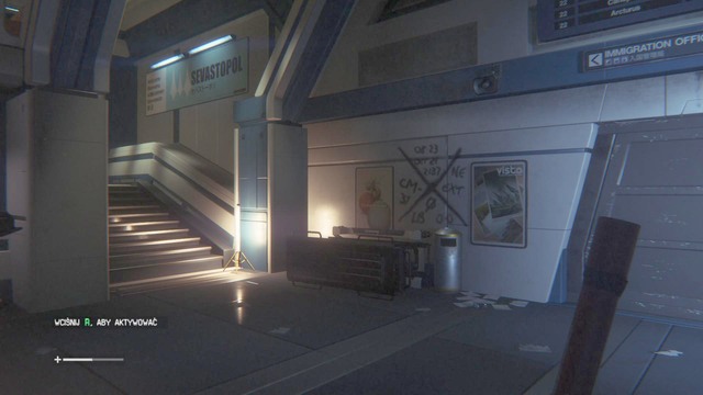 Go back to the main door and youll find a stairwell on the left, go upstairs - Get through the main door - Walkthrough - Alien: Isolation - Game Guide and Walkthrough
