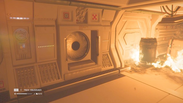 Get out of the elevator and enter the vent to go around the fire - Go back to Taylor with the medicine - Walkthrough - Alien: Isolation - Game Guide and Walkthrough
