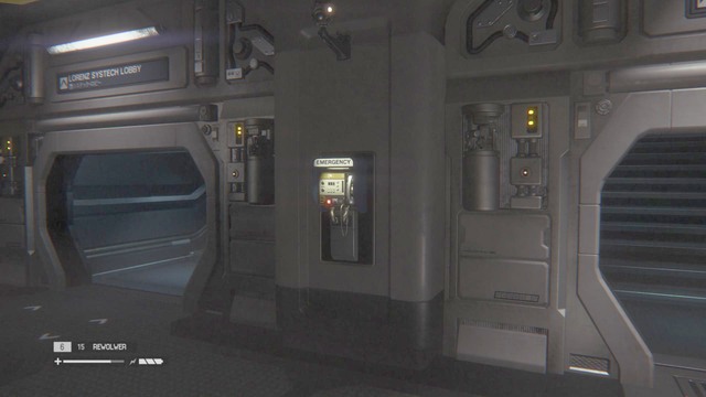 As soon as you get there, exit the elevator and turn right - Seal the creature inside the Server Farm - Walkthrough - Alien: Isolation - Game Guide and Walkthrough