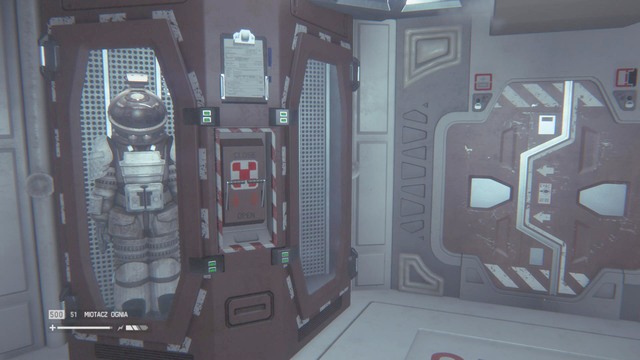 As soon as you retake control over the character, approach the locker and change your clothes - Find a way to the Colonial Marshal Bureau - Walkthrough - Alien: Isolation - Game Guide and Walkthrough