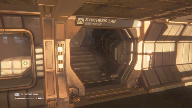 At the end of the route, turn left and climb up the stairs - Access the Project KG348 Research Labs - Walkthrough - Alien: Isolation - Game Guide and Walkthrough