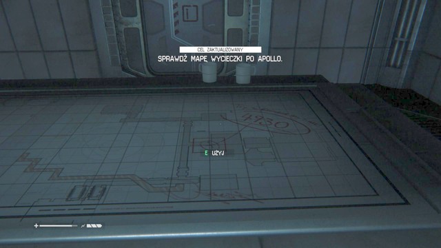 Approach the locked door, and activate the Apollo sales tour schematics - Get to Apollo core - Walkthrough - Alien: Isolation - Game Guide and Walkthrough