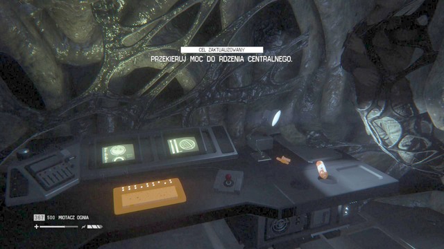 Follow the corridor, then turn left, and you will get to an inactive console - Destroy the nest - Walkthrough - Alien: Isolation - Game Guide and Walkthrough