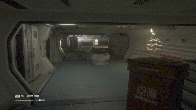In the corridor, you will encounter an android - Find an ambulance shuttle - Walkthrough - Alien: Isolation - Game Guide and Walkthrough