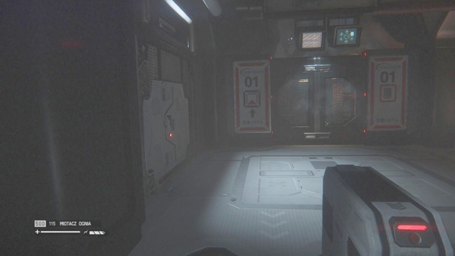 Then go through the door shown in the picture (ion torch required), and in the next room you will find a terminal, which reveals a door keycode (1851) - Find a way for the Torrens to dock - Walkthrough - Alien: Isolation - Game Guide and Walkthrough
