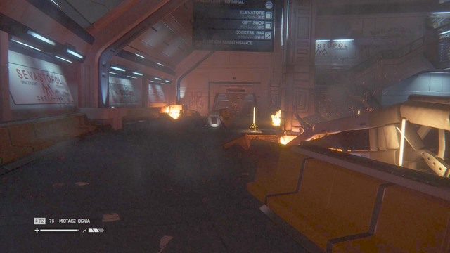 Exit the room and head to the other end of the station (you can open the door with the ion torch), then take the elevator to the docking station - Find a way for the Torrens to dock - Walkthrough - Alien: Isolation - Game Guide and Walkthrough