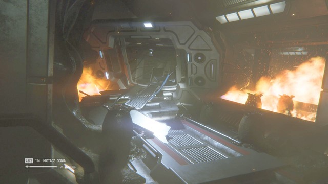 Turn left, and keep the flamethrower out - Escape Sevastopol - Walkthrough - Alien: Isolation - Game Guide and Walkthrough