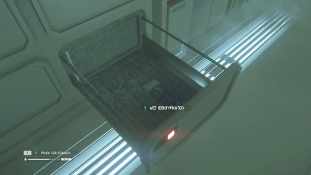 In a drawer, next to the rewire system in the room (unlocking the room door requires inserting two cooling cylinders in the central room) - San Cristobal Medical Facility: Basic care unit - Missing persons and Archive Logs - Alien: Isolation - Game Guide and Walkthrough