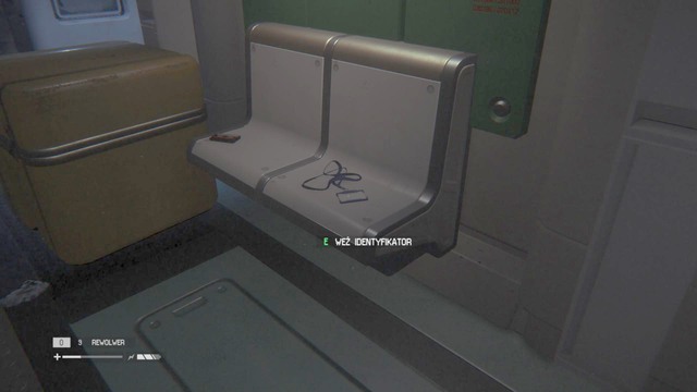 An ID Tag lies on a bench near Samuels and Taylor - Sevastopol Scimed Tower - Missing persons and Archive Logs - Alien: Isolation - Game Guide and Walkthrough
