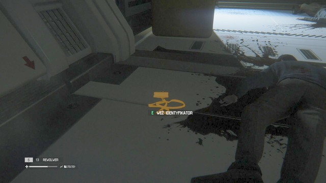 An ID Tag lies on the floor next to a body, by the Seegson Synthetics elevator - Seegson Synthetics - Missing persons and Archive Logs - Alien: Isolation - Game Guide and Walkthrough