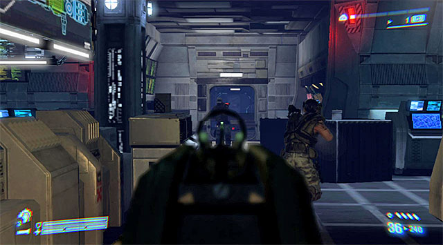 Right at the beginning of the mission you'll be forced into the first battle with the mercenaries hired by the Weyland-Yutani corporation - Clear the Command Deck and stop the attack on the Sephora - Mission 2: Battle for Sulaco - Aliens: Colonial Marines - Game Guide and Walkthrough