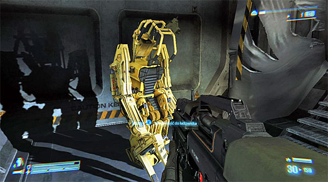 A very easy task - Use the powerloader to open an exit - Mission 2: Battle for Sulaco - Aliens: Colonial Marines - Game Guide and Walkthrough