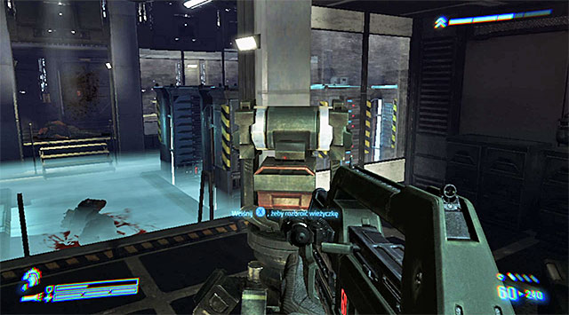 The second turret can be reached through the corridor to the right of the screening room - Flank the turrets and shut them down - Mission 2: Battle for Sulaco - Aliens: Colonial Marines - Game Guide and Walkthrough