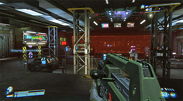 There are three subsequent larger rooms ahead of you, and in each one of them there is an equally large group of hostile mercenaries - Get to the command deck through Engineering - Mission 2: Battle for Sulaco - Aliens: Colonial Marines - Game Guide and Walkthrough