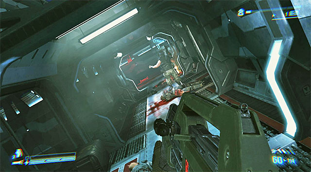 The first part of this mission is linear and you won't encounter any enemies - Get to the dropship to escape the Sulaco - Mission 3: Sulaco Falls - Aliens: Colonial Marines - Game Guide and Walkthrough