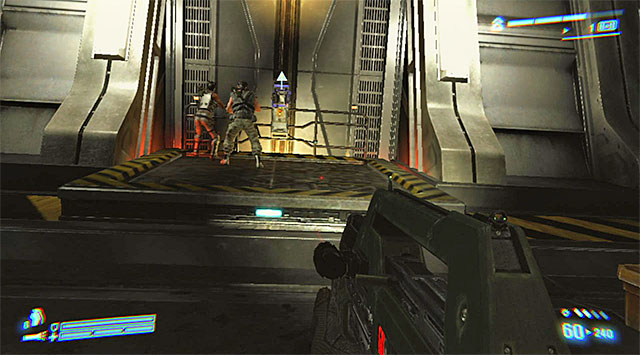 There won't be any new enemies in the next tunnel, you'll only have to reach the hatch (no need to hurry, too) - Get to the dropship to escape the Sulaco (part 2) - Mission 3: Sulaco Falls - Aliens: Colonial Marines - Game Guide and Walkthrough