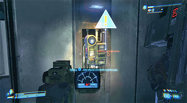 Depending on your current location, make your way to the morgue again (to the right of the corridor with disabled turrets) or simply approach the last sensor you've just activated - Reset the Sensor in the Morgue - Mission 4: No Hope in Hadleys - Aliens: Colonial Marines - Game Guide and Walkthrough