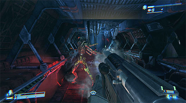 Once you're back in the main corridor, with the sentry turrets, move towards the other end, eliminating aliens on your ways - Report Back to Operations - Mission 4: No Hope in Hadleys - Aliens: Colonial Marines - Game Guide and Walkthrough