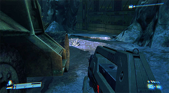 Stop by the vehicle pictured above - Find a way into the Weyland-Yutani Facility to save Bella - Mission 7: One Bullet - Aliens: Colonial Marines - Game Guide and Walkthrough