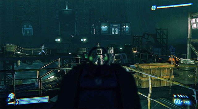 Move through the linear corridors and after a while you'll find yourself in a larger room (the above screenshot) in which you'll run into some new enemies - Find a way through the Derelict to find the prisoner - Mission 8: Rampart - Aliens: Colonial Marines - Game Guide and Walkthrough