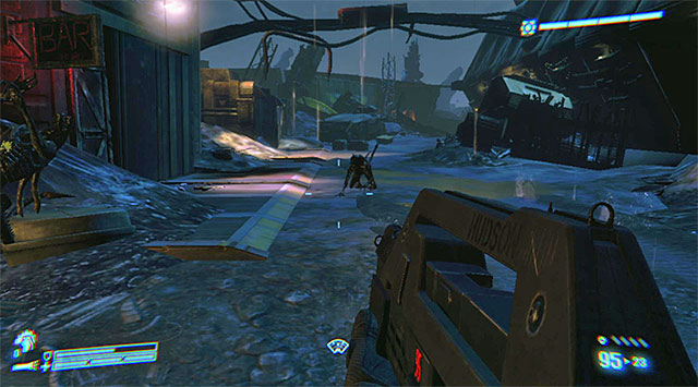 Move ahead, one step at a time, and keep checking your back; a group of Xenos will show up behind your backs, near the place where the mission started (the above screenshot) - Get to Operations to help fend off the attack - Mission 9: Hope in Hadleys - Aliens: Colonial Marines - Game Guide and Walkthrough