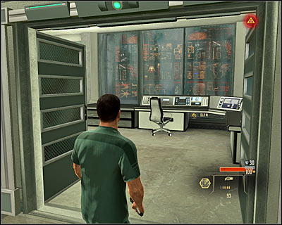 You can take a black suitcase (2500 dollars) from the nearby locker if you want, but you have to wait for the camera to turn or destroy it - Walkthrough - Prologue - Graybox - Walkthrough - Prologue - Alpha Protocol: The Espionage RPG - Game Guide and Walkthrough