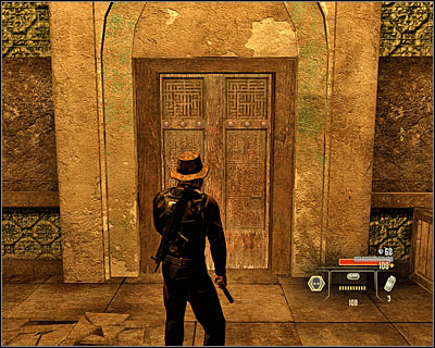 Here you can once more stay hidden; you can follow the right (as the game advices you to) or left path (M4, 15) - Walkthrough - Saudi Arabia - Intercept Nasri the Arms Dealer - Walkthrough - Saudi Arabia - Alpha Protocol: The Espionage RPG - Game Guide and Walkthrough