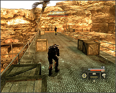 Slowly approach the path leading up (M5, 29) - Walkthrough - Saudi Arabia - Intercept Shaheed and Recover Missiles - Walkthrough - Saudi Arabia - Alpha Protocol: The Espionage RPG - Game Guide and Walkthrough
