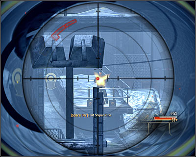 Aggressive option: If you want to eliminate all the nearby enemies, I'd suggest getting to the sniper rifle which you could have bought before the mission started (M7, 16) - Walkthrough - Moscow - Investigate Weapon Shipments - Walkthrough - Moscow - Alpha Protocol: The Espionage RPG - Game Guide and Walkthrough