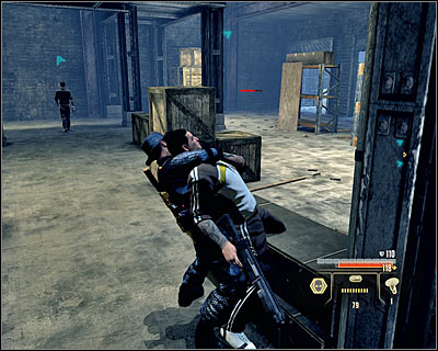 Four enemies will appear in the area after you use the computer - Walkthrough - Moscow - Investigate Weapon Shipments - Walkthrough - Moscow - Alpha Protocol: The Espionage RPG - Game Guide and Walkthrough