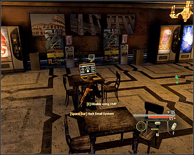 After the fight's over, go to the cafe (M14A, 15) and look for a laptop (M14A, 17) - Walkthrough - Rome - Intercept Marburg at Museum of Art - Walkthrough - Rome - Alpha Protocol: The Espionage RPG - Game Guide and Walkthrough