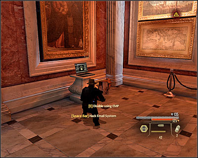 The next location (M14A, 23) is accessible through two corridors with turrets by them - Walkthrough - Rome - Intercept Marburg at Museum of Art - Walkthrough - Rome - Alpha Protocol: The Espionage RPG - Game Guide and Walkthrough