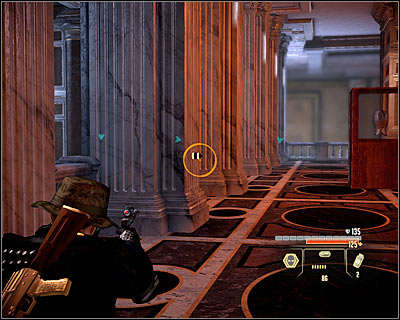 You have to be very careful here, as there are lots of move-sensitive mines in the area - Walkthrough - Rome - Intercept Marburg at Museum of Art - Walkthrough - Rome - Alpha Protocol: The Espionage RPG - Game Guide and Walkthrough