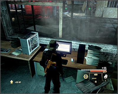 Firstly you have to reach another big part of the warehouse and to do that you can either use the stairs and break in through the door on this floor (M16, 6) - Walkthrough - Taipei - Investigate Warehouse District Data Trail - Walkthrough - Taipei - Alpha Protocol: The Espionage RPG - Game Guide and Walkthrough